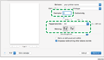 Bild på drivrutinens skärmbild