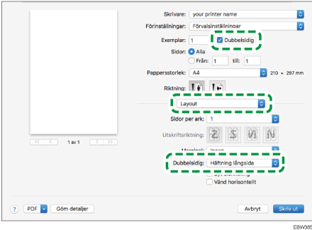 Bild på drivrutinens skärmbild