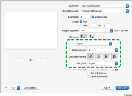 Bild på drivrutinens skärmbild