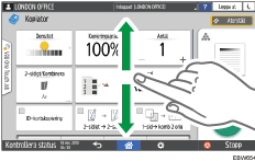 Bild på användarpanelens skärm