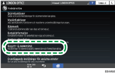 Bild på användarpanelens skärm