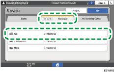 Bild på användarpanelens skärm