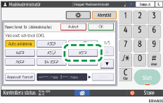 Bild på användarpanelens skärm