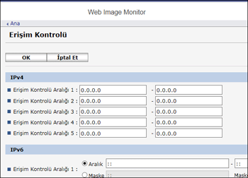 Ağ tarayıcısı ekranı resmi