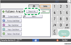 İşletim paneli ekran görseli