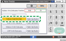 İşletim paneli ekran görseli