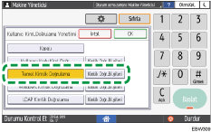 İşletim paneli ekran görseli