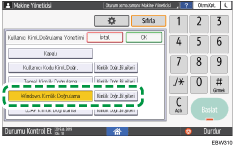 İşletim paneli ekran görseli