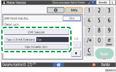 İşletim paneli ekran görseli