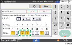İşletim paneli ekran görseli