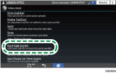 İşletim paneli ekran görseli