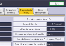 Il·lustració de pantalla del panell d'operacions