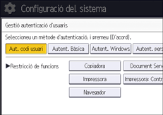 Il·lustració de pantalla del panell d'operacions