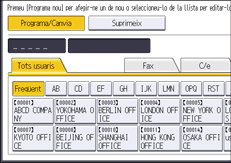 Il·lustració de pantalla del panell d'operacions
