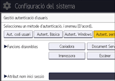 Il·lustració de pantalla del panell d'operacions