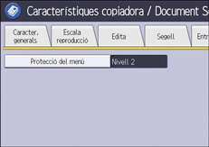 Il·lustració de pantalla del panell d'operacions