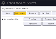 Il·lustració de pantalla del panell d'operacions