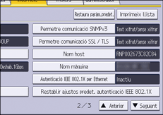Il·lustració de pantalla del panell d'operacions