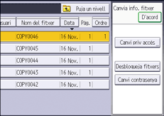 Il·lustració de pantalla del panell d'operacions