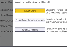 Il·lustració de pantalla del panell d'operacions