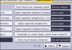 Il·lustració de pantalla del panell d'operacions