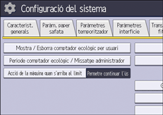 Il·lustració de pantalla del panell d'operacions