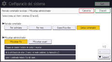 Il·lustració de pantalla del panell d'operacions