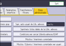 Il·lustració de pantalla del panell d'operacions