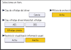 Il·lustració de pantalla del panell d'operacions