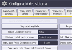 Il·lustració de pantalla del panell d'operacions