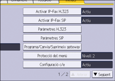 Il·lustració de pantalla del panell d'operacions