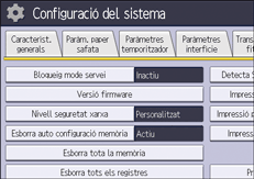 Il·lustració de pantalla del panell d'operacions