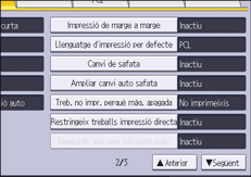 Il·lustració de pantalla del panell d'operacions