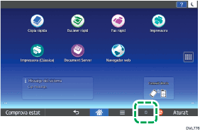 Il·lustració de pantalla del panell d'operacions