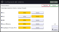 Il·lustració de pantalla del panell d'operacions
