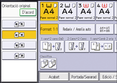 Il·lustració de pantalla del panell d'operacions