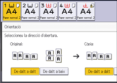 Il·lustració de pantalla del panell d'operacions
