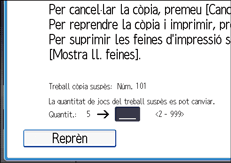 Il·lustració de pantalla del panell d'operacions