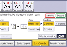 Il·lustració de pantalla del panell d'operacions