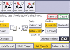 Il·lustració de pantalla del panell d'operacions