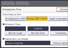 Il·lustració de pantalla del panell d'operacions