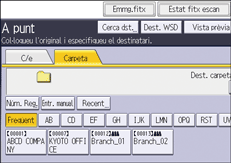 Il·lustració de pantalla del panell d'operacions