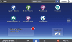 Il·lustració de pantalla del panell d'operacions