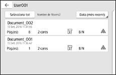 Il·lustració de pantalla del panell d'operacions