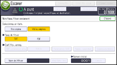 Il·lustració de pantalla del panell d'operacions
