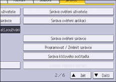 Ilustrace ovládacího panelu