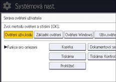 Ilustrace displeje ovládacího panelu