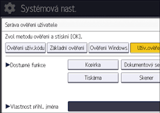 Ilustrace displeje ovládacího panelu