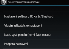 Ilustrace displeje ovládacího panelu