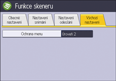 Ilustrace displeje ovládacího panelu
